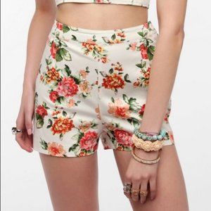 UO Kimchi Blue High Waisted Floral Short